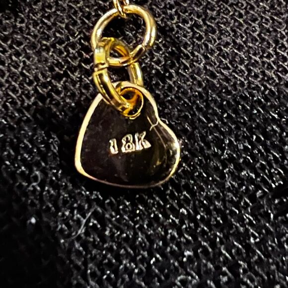 SALE 18k Stamped Gold Filled Libra Horoscope Iridescent Crystal Necklace - Picture 4 of 7